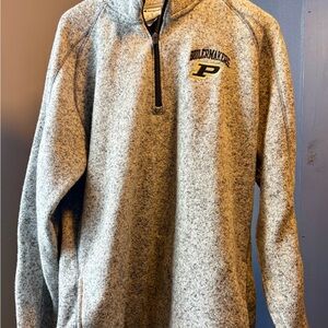 Champion Purdue Gray Zip-Up Sweater